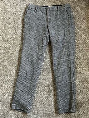 J. Crew Black & White Plaid Dress Pants Women’s 0